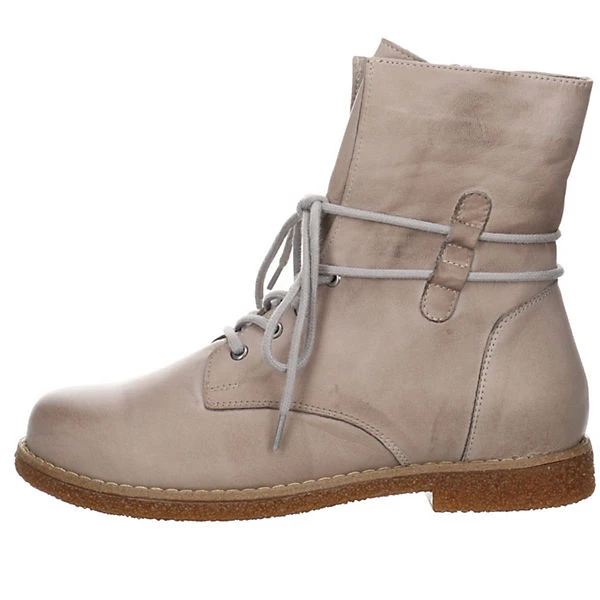 Andrea Conti Schnürboots Glattleder Uni Schnürstiefel - Stein 4 Andrea Conti Schnürboots Glattleder Uni Schnürstiefel - Stein – Bild 2