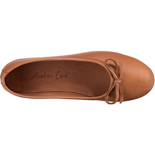 Andrea Conti Klassische Ballerinas - Cognac 8 Andrea Conti Klassische Ballerinas - Cognac – Bild 6