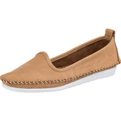 Andrea Conti Sportliche Slipper - Camel