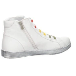 Andrea Conti Damen Schnürhalbschuhe Schnürschuh Freizeit Sport Schuhe Glattleder Uni Schnürschuhe - Weiß -Andrea Conti Store 24298356 08