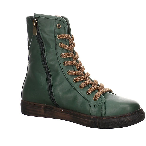 Andrea Conti Schnürstiefelette Glattleder Uni Schnürstiefel - Grün 8 Andrea Conti Schnürstiefelette Glattleder Uni Schnürstiefel - Grün – Bild 6