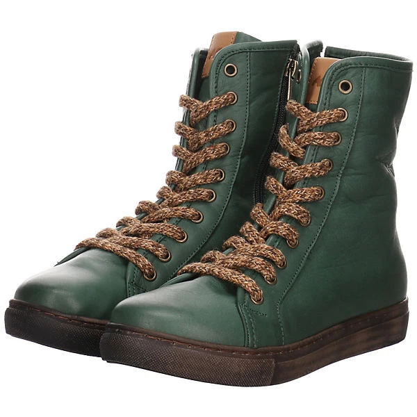 Andrea Conti Schnürstiefelette Glattleder Uni Schnürstiefel - Grün 12 Andrea Conti Schnürstiefelette Glattleder Uni Schnürstiefel - Grün – Bild 10