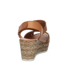 Andrea Conti Damen Sandalen Sandalette Fußbett Bequem Freizeit Glattleder Uni Klassische Sandalen - Cognac -Andrea Conti Store 29755151 04