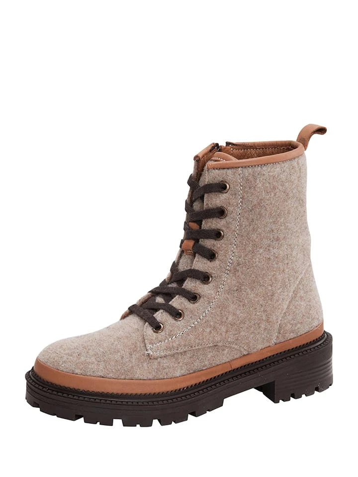 Andrea Conti Boots In Beige 3 Andrea Conti Boots In Beige