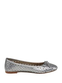 Andrea Conti Leder-Ballerinas In Silber -Andrea Conti Store andrea conti leder ballerinas in silber 2