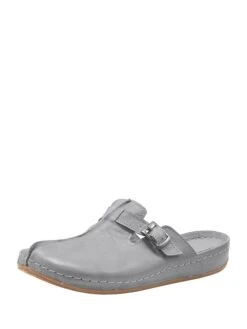Andrea Conti Leder-Clogs In Grau