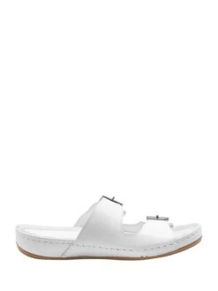 Andrea Conti Leder-Pantoletten In Weiß 10 Andrea Conti Leder-Pantoletten In Weiß -Andrea Conti Store andrea conti leder pantoletten in weiss 2