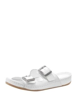 Andrea Conti Leder-Pantoletten In Weiß