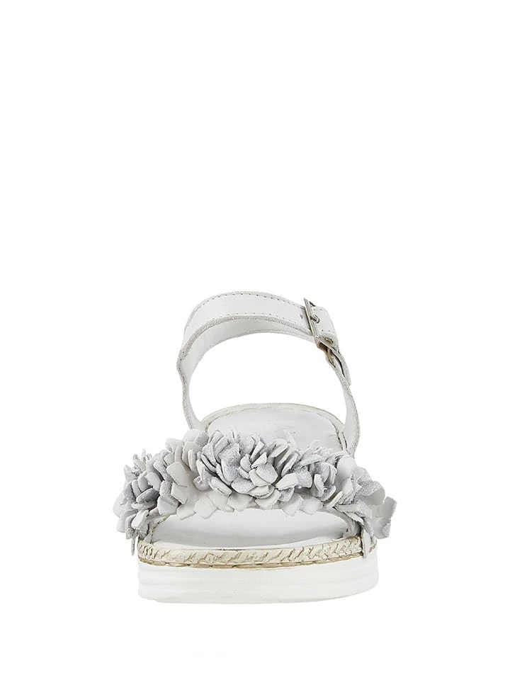 Andrea Conti Leder-Sandalen In Weiß 4 Andrea Conti Leder-Sandalen In Weiß – Bild 2