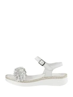 Andrea Conti Leder-Sandalen In Weiß