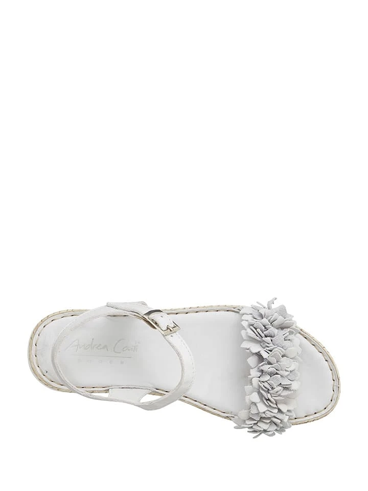 Andrea Conti Leder-Sandalen In Weiß 7 Andrea Conti Leder-Sandalen In Weiß – Bild 5
