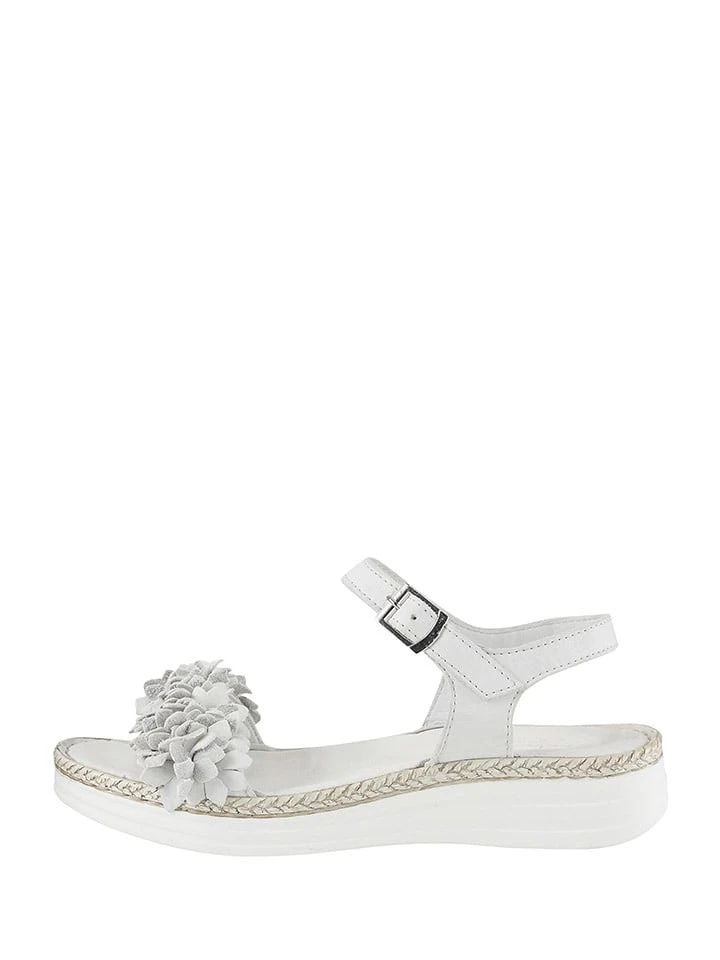 Andrea Conti Leder-Sandalen In Weiß 3 Andrea Conti Leder-Sandalen In Weiß