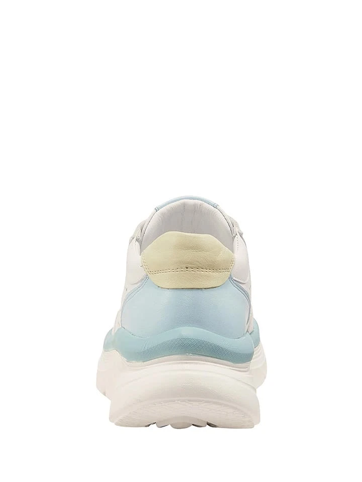 Andrea Conti Leder-Sneakers In Weiß/ Blau 6 Andrea Conti Leder-Sneakers In Weiß/ Blau – Bild 4