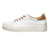 Andrea Conti Leder-Sneakers In Weiß/ Hellbraun -Andrea Conti Store andrea conti leder sneakers in weiss hellbraun