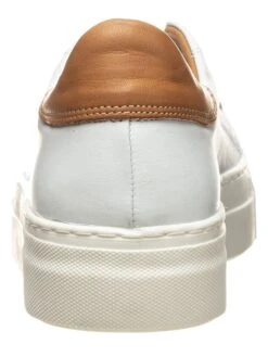 Andrea Conti Leder-Sneakers In Weiß/ Hellbraun -Andrea Conti Store andrea conti leder sneakers in weiss hellbraun 2
