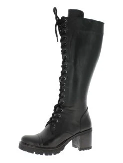 Andrea Conti Leder-Stiefel In Schwarz