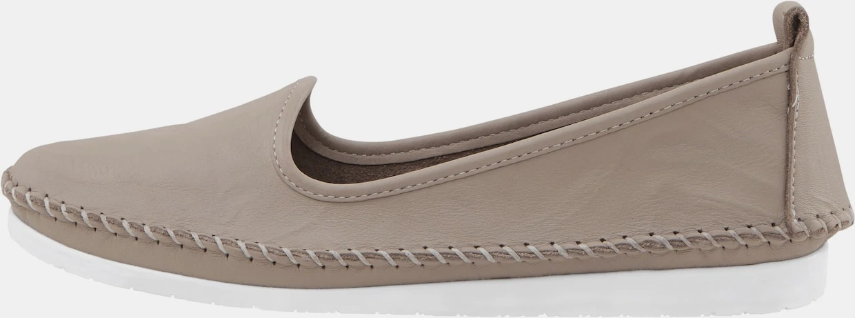 Andrea Conti Slipper In Taupe 3 Andrea Conti Slipper In Taupe